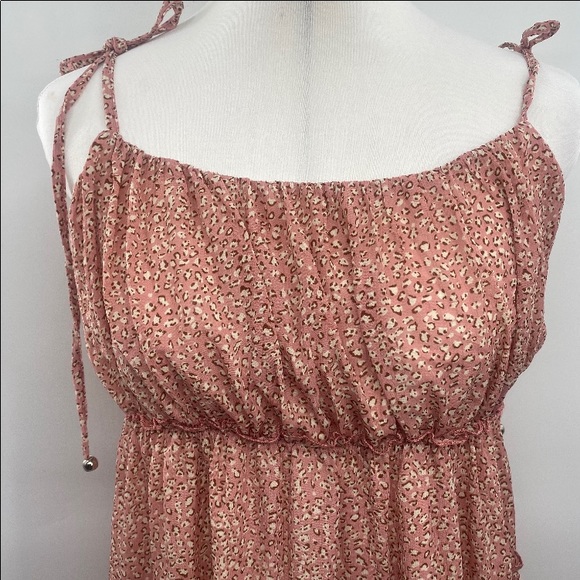 Pink Ruffled spaghetti strap Dress - Picture 7 of 8